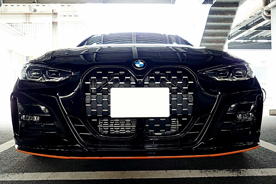 BMW G22 420iへ3DDesignフロントリップスポイラー