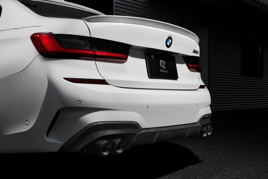 3D Design カーボンリアディフューザー BMW G20 M-sportデュアル4