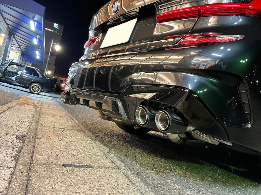 ステンレス製4本排気管、 クワッドカーエキゾーストチップ BMW ステンレス製4本排気管、 クワッドカーエキゾーストチップ BMW
