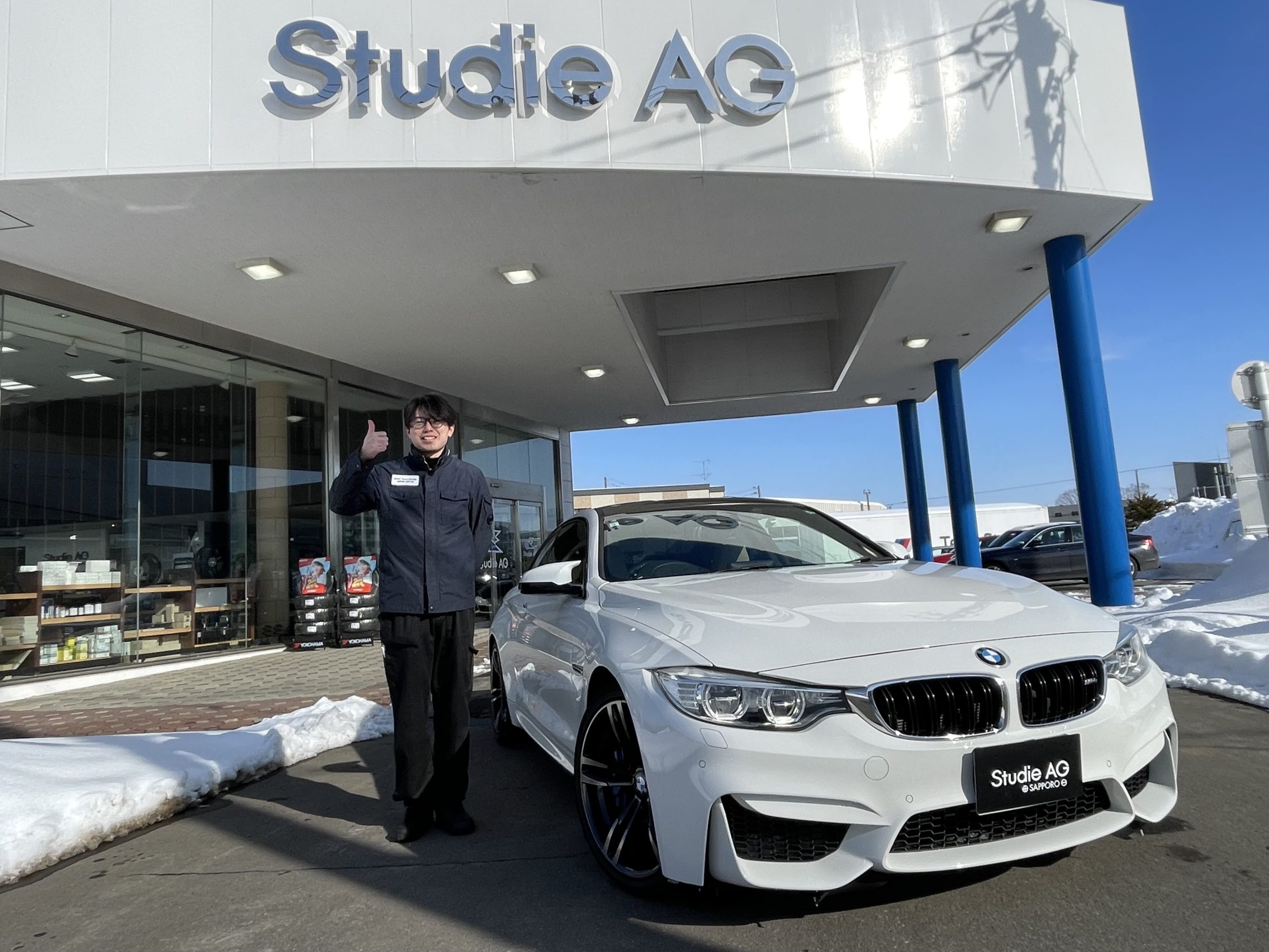 スタディ札幌店 スタッフの 蛯沢 悠太氏 BMW F82 M4 のオーナーに 