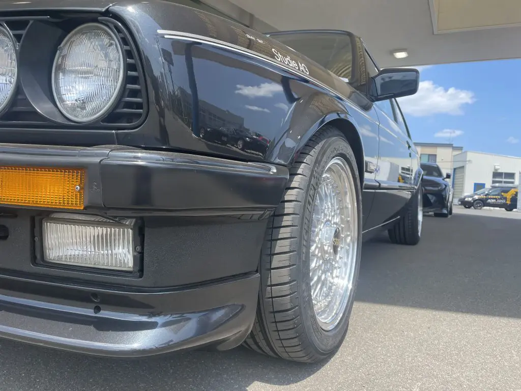 実走20000KMのBMW E30 ♪ KW V1＆BBS RS でキメさせてもらいます