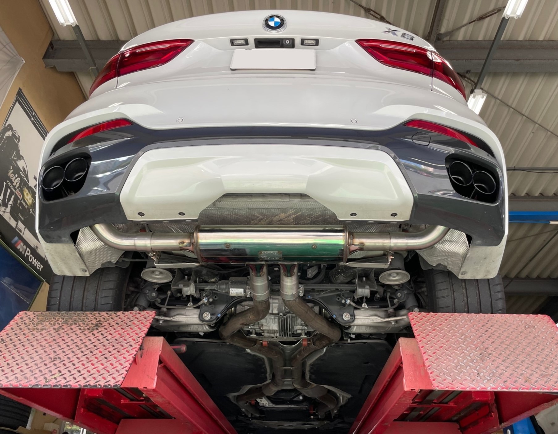 SuperSprint デュアルテールパイプ マフラー Bmw Supersprint センターマフラー+リアマフラー BMW F22 M235i ○-○100mm