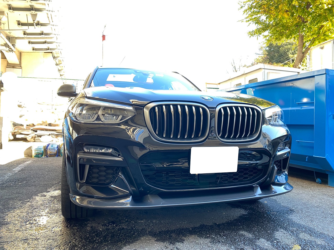 BMW G01 M40d へ3DDesignカーボンフロントリップスポイラーで