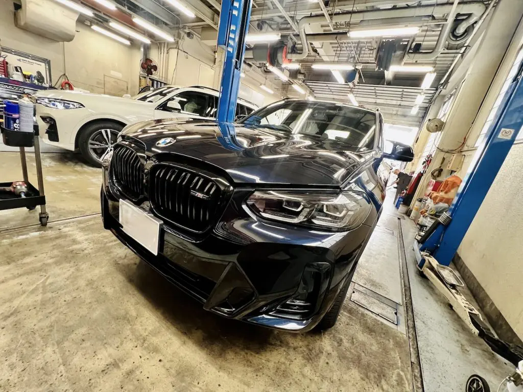 BMW X3G01-M40iボディ補強で運動性能アップ！CPMが役割を果たし