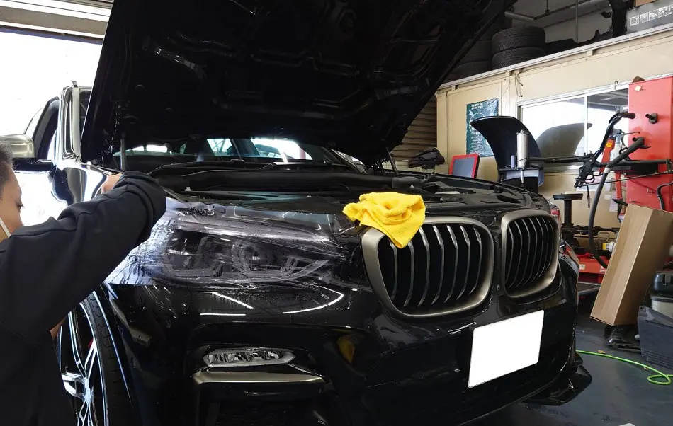 BMW E92 M3右ヘッドライト PPF付 BMW M3 E92 クーペ ヘッドライト 黄ばみ くすみ リペア プロテクション