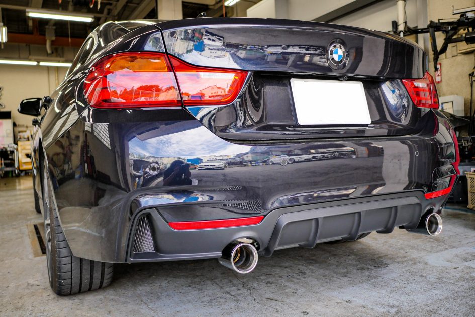 人気車種のBMW F36グランクーペに！Made in JAPANな左右出しマフラー装着(*^^)v | Studie[スタディ]