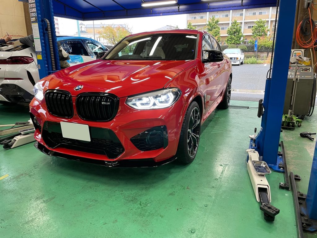 BMW F98 X4M CompetionへAC SCHNITZERエアロパーツ&MSS Urban Fully Adjustable Kit(^v^)
