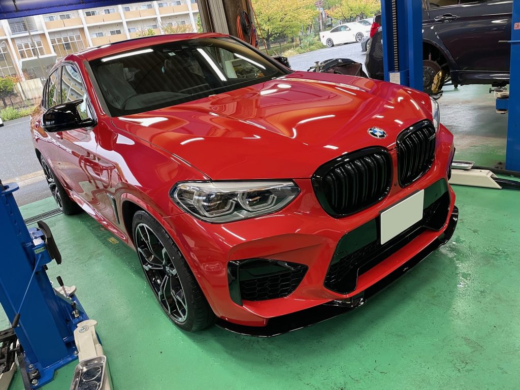 BMW F98 X4M CompetionへAC SCHNITZERエアロパーツ&MSS Urban Fully Adjustable Kit(^v^)