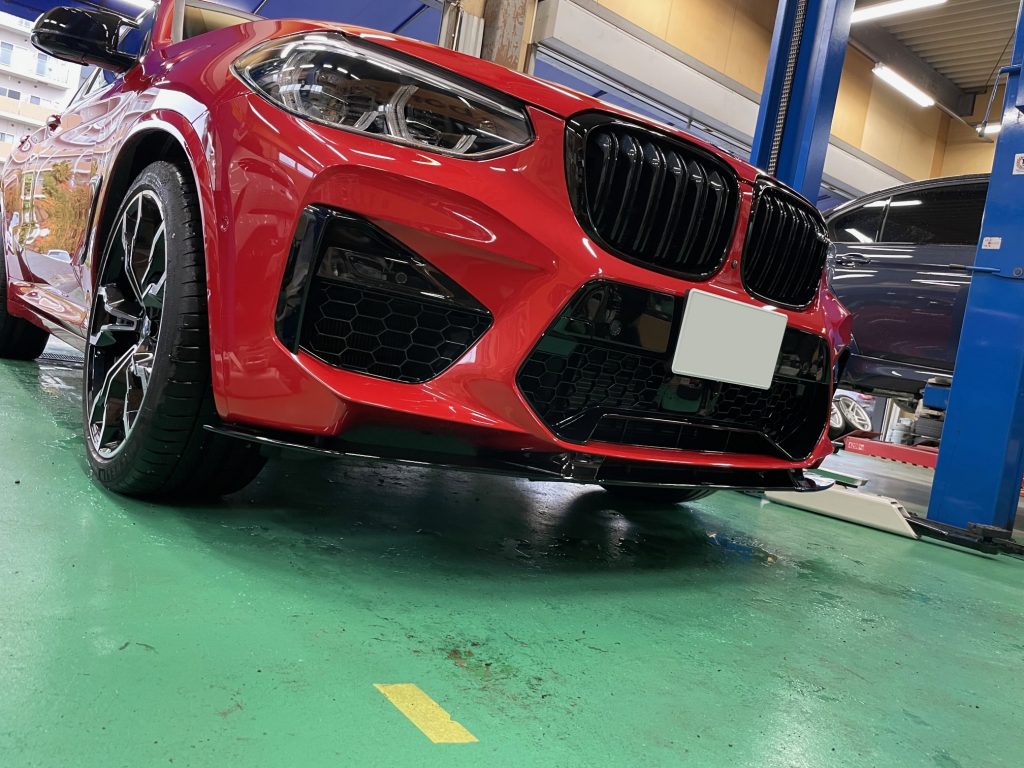 BMW F98 X4M CompetionへAC SCHNITZERエアロパーツ&MSS Urban Fully Adjustable Kit(^v^)