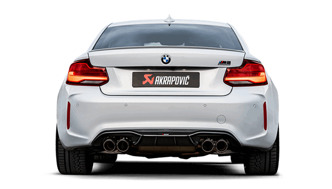 AKRAPOVIC Rear Carbon fiber diffuser High Gloss For BMW M2 