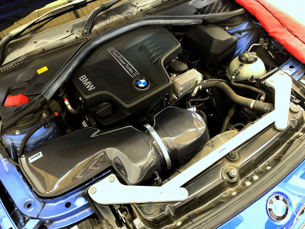 九州のBMW専門店スタディ福岡。BMW3シリーズF30に大人気アイテム。CPM、プラズマダイレクト、グループMカーボンラムエアーお取付です！