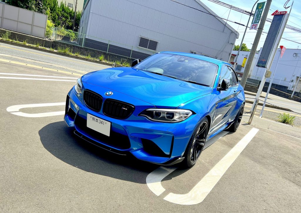 九州のBMW専門店スタディ福岡。
熊本県からご来店頂きまして、BMW_F87M2オーナー様の愛車にAKRAPOVICエキゾーストシステムとEVENTURIカーボンインテークをお取付ですッ！