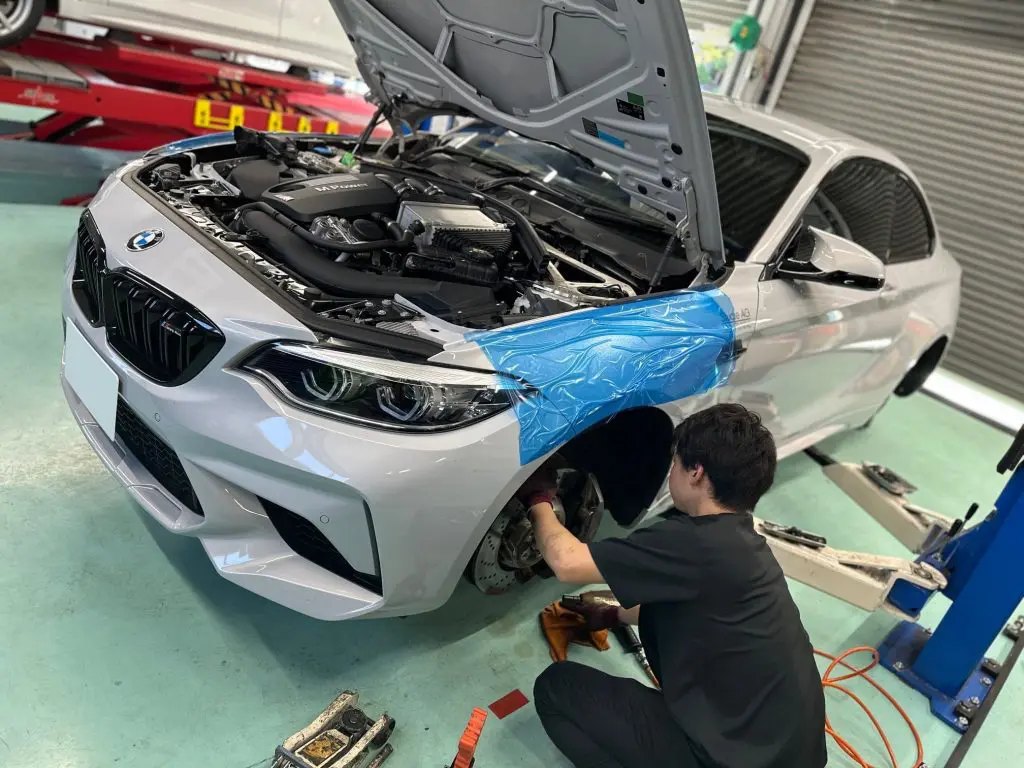BMW F87LCI M2CompetitionへKW V3サスペンションキット搭載です BMW F87LCI M2CompetitionへKW V3サスペンションキット搭載です