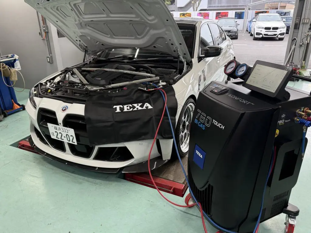 スタディ神戸でもR1234yf冷媒を搭載のBMW・MINIのメンテナンスが