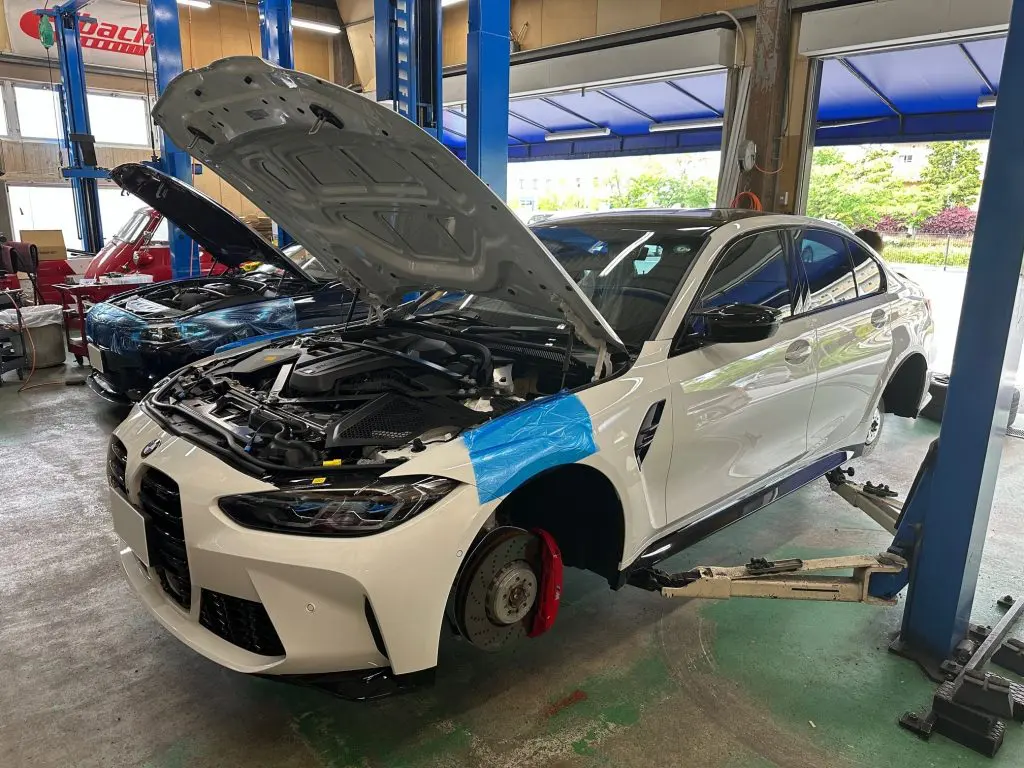 BMW G80 M3 CompetitionへM PERFORMANCEサスペンションキットを装着