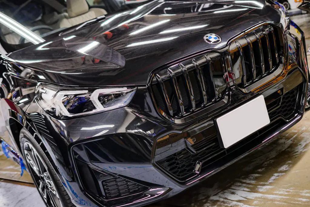 ブラック BMW X1 2016-2019 フロント リップ スポイラー 外装 車のバンパーグリルインサート 用のBMW X1 F48 F49 2016-2019用